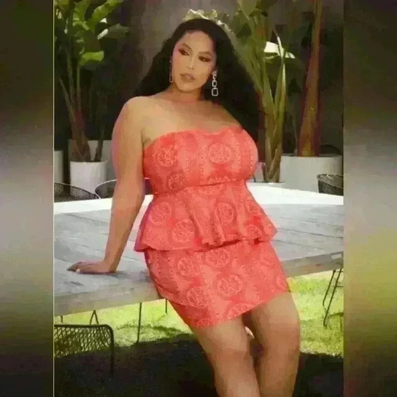 CURVY SENSE STRAPLESS LACE  MINI DRESS size 3x NWOT - Picture 1 of 7